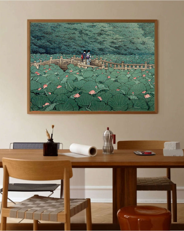 Kawase Hasui - Shiba'daki Benten Tapınağı Göleti Fine Art Baskı