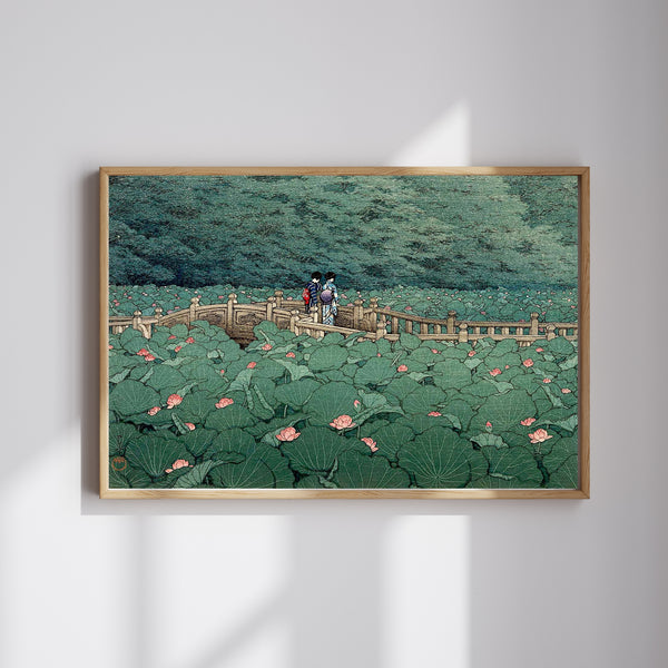 Kawase Hasui - Shiba'daki Benten Tapınağı Göleti