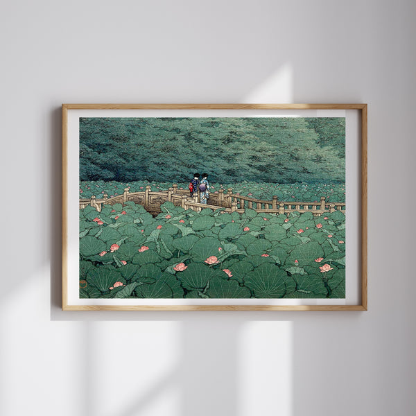 Kawase Hasui - Shiba'daki Benten Tapınağı Göleti
