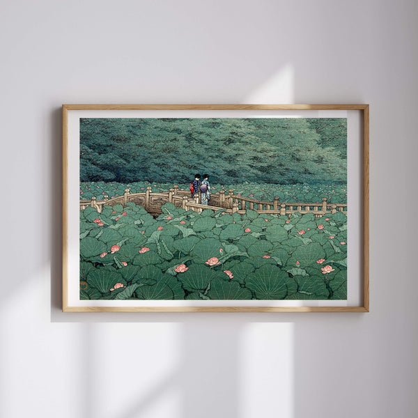 Kawase Hasui - Shiba'daki Benten Tapınağı Göleti Fine Art Baskı