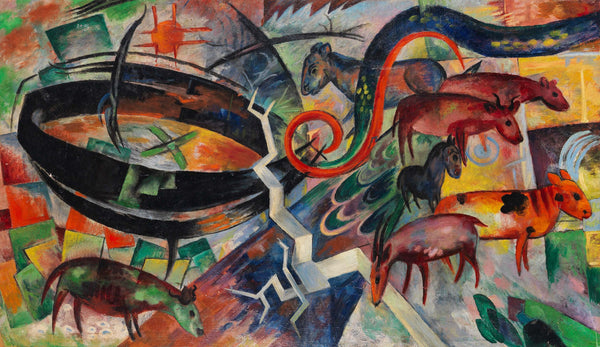 Heinrich Campendonk - Hayvanlarla Manzara Fine Art Baskı