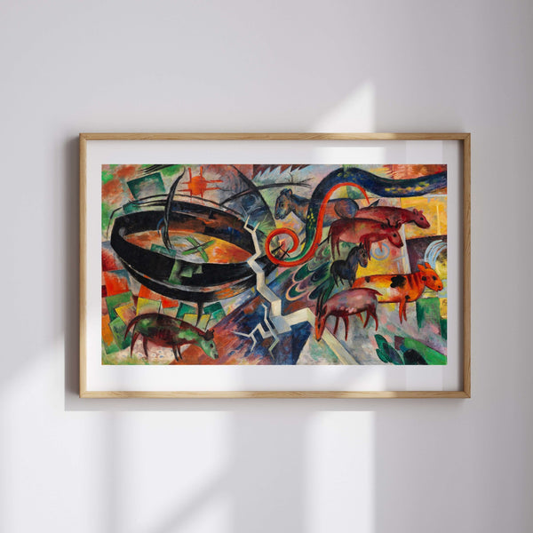 Heinrich Campendonk - Hayvanlarla Manzara Fine Art Baskı