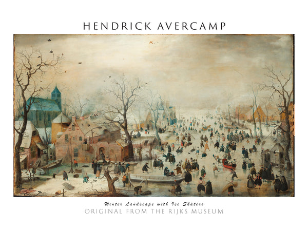 Hendrick Avercamp - Kızakçılarla Kış Manzarası fine art baskı