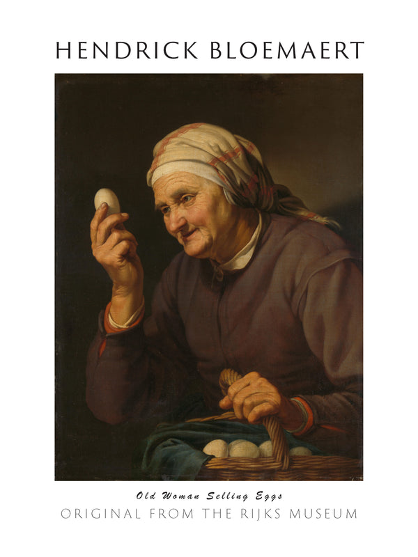 Hendrick Bloemaert - Yumurtacı Yaşlı Kadın fine art baskı