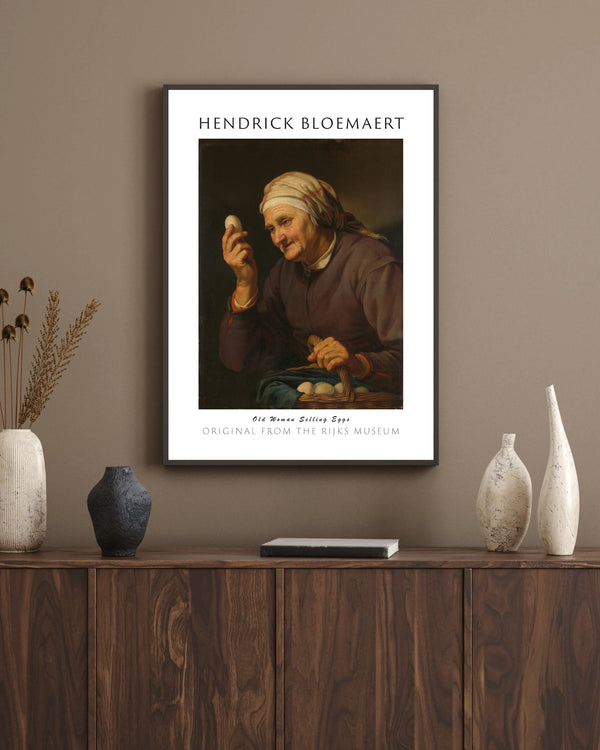 Hendrick Bloemaert - Yumurtacı Yaşlı Kadın çerçeve
