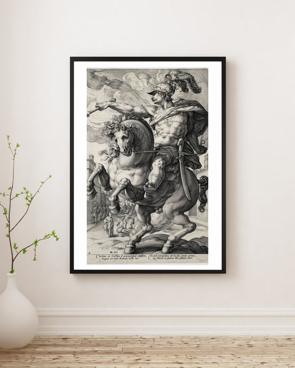 Hendrick Goltzius - Marcus Curtius fine art baskı