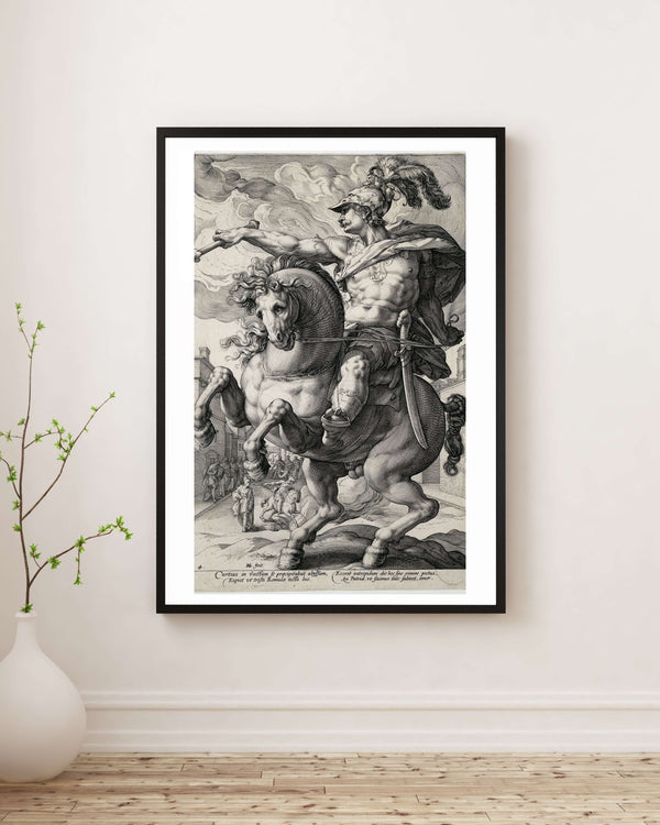 Hendrick Goltzius - Marcus Curtius fine art baskı