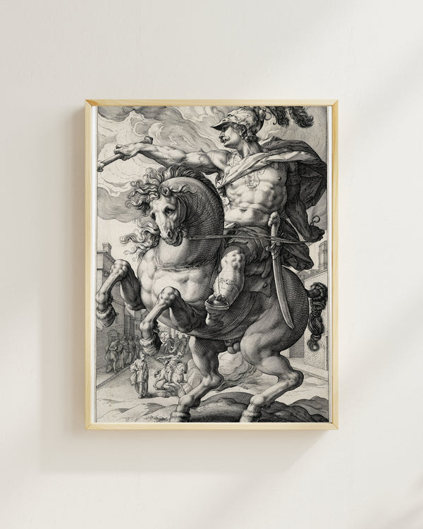 Hendrick Goltzius - Marcus Curtius fine art baskı