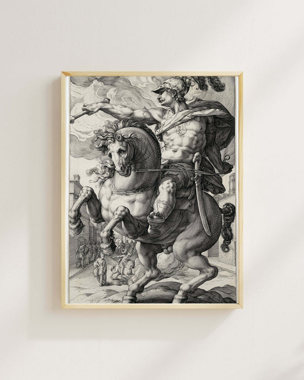 Hendrick Goltzius - Marcus Curtius fine art baskı
