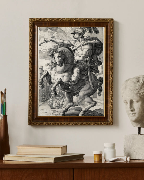 Hendrick Goltzius - Marcus Curtius fine art baskı