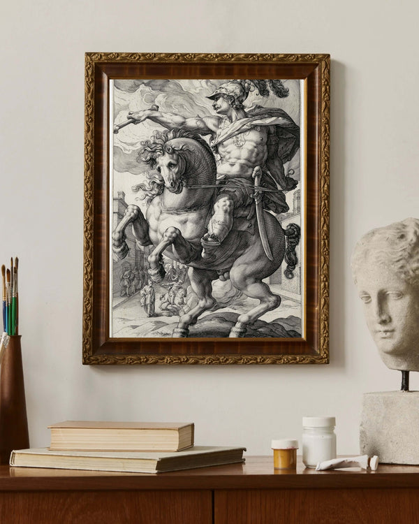 Hendrick Goltzius - Marcus Curtius fine art baskı