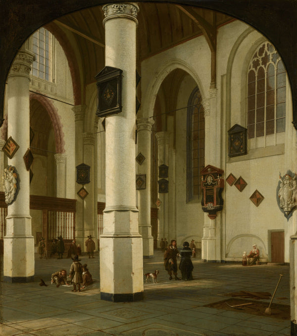 Hendrick van Vliet - Delft'teki Eski Kilisenin İç Mekânı tablo