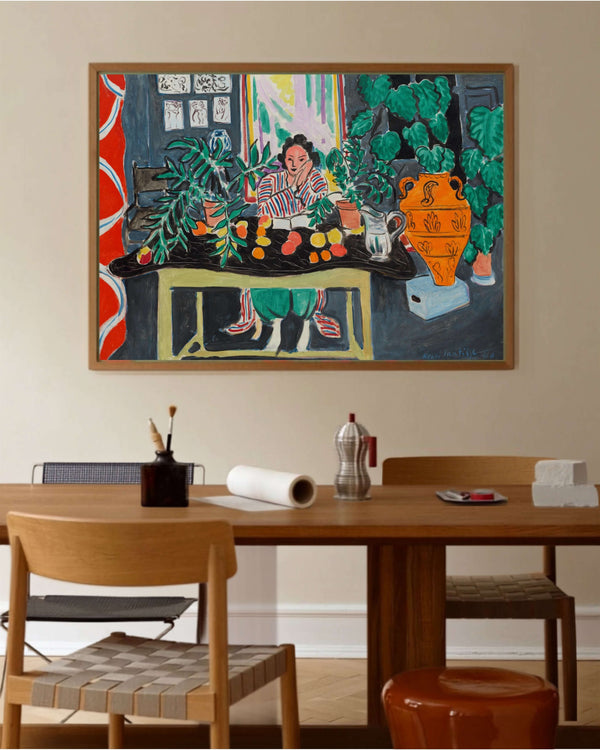 Henri Matisse - Etrüsk Vazolu İç Mekân Fine Art Baskı
