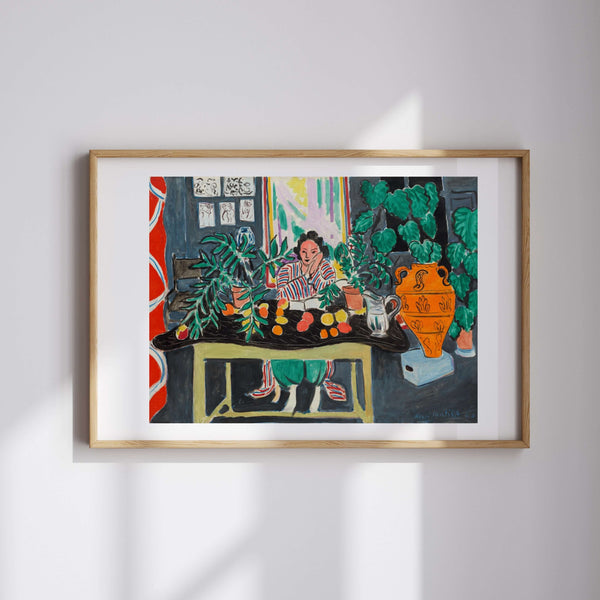 Henri Matisse - Etrüsk Vazolu İç Mekân Fine Art Baskı