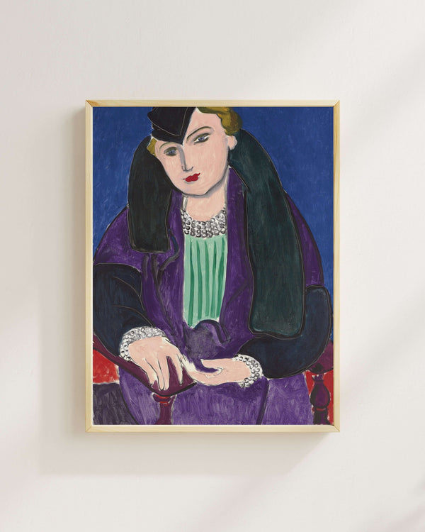 Henri Matisse - Mavi Paltolu Portre fine art baskı