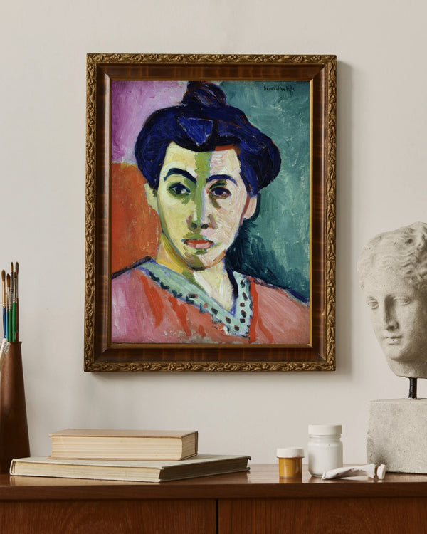 Henri Matisse - Madame Matisse’in Portresi Yeşil Çizgi çerçeve