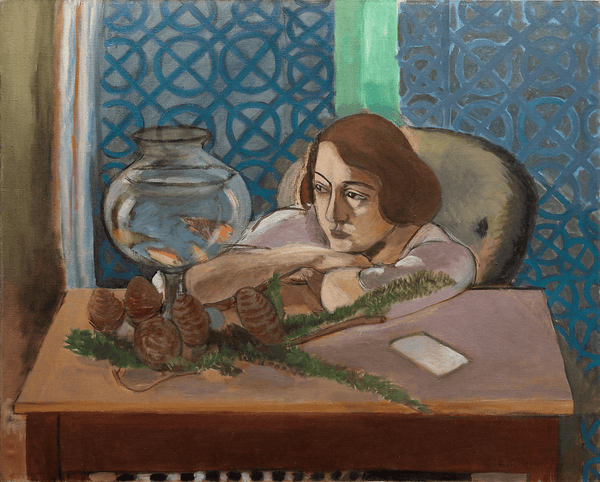Henri Matisse - Akvaryumun Önündeki Kadın Fine Art Baskı