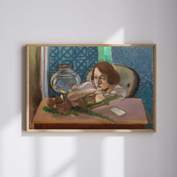 Henri Matisse - Akvaryumun Önündeki Kadın Fine Art Baskı