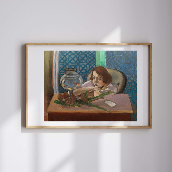 Henri Matisse - Akvaryumun Önündeki Kadın Fine Art Baskı