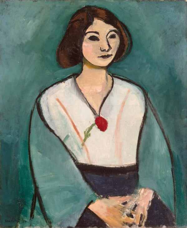 Henri Matisse - Yeşil Giysili Kadın Tablo