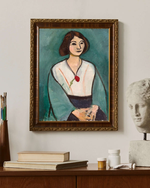 Henri Matisse - Yeşil Giysili Kadın Çerçeve