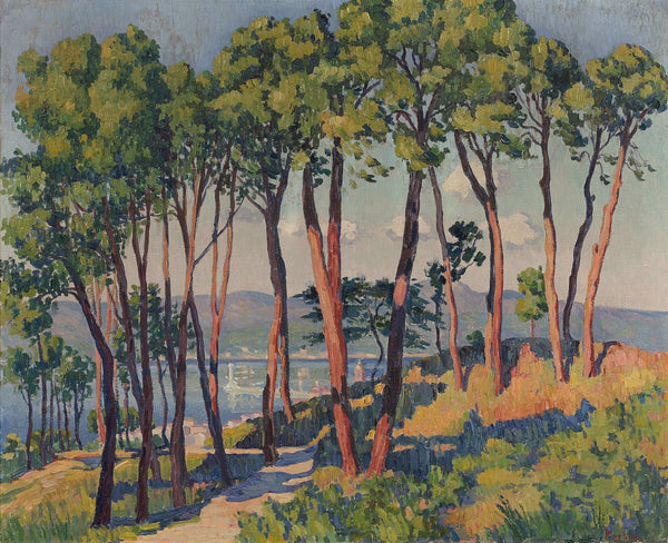 Henri Person - Saint-Tropez Kalesi'nden Körfez Manzarası Fine Art Baskı