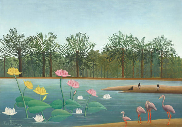 Henri Rousseau - Flamingolar fine art baskı