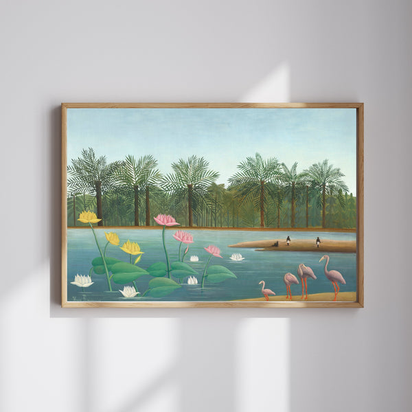 Henri Rousseau - Flamingolar fine art baskı
