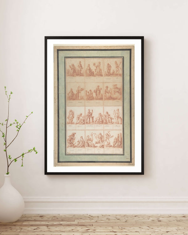 Alegorik Desen Kitabı İçin İllüstrasyonlar Fine Art Baskı