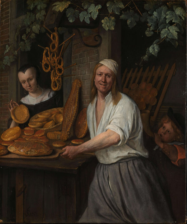 Jan Havicksz. Steen - Fırıncı Çifti Tablo