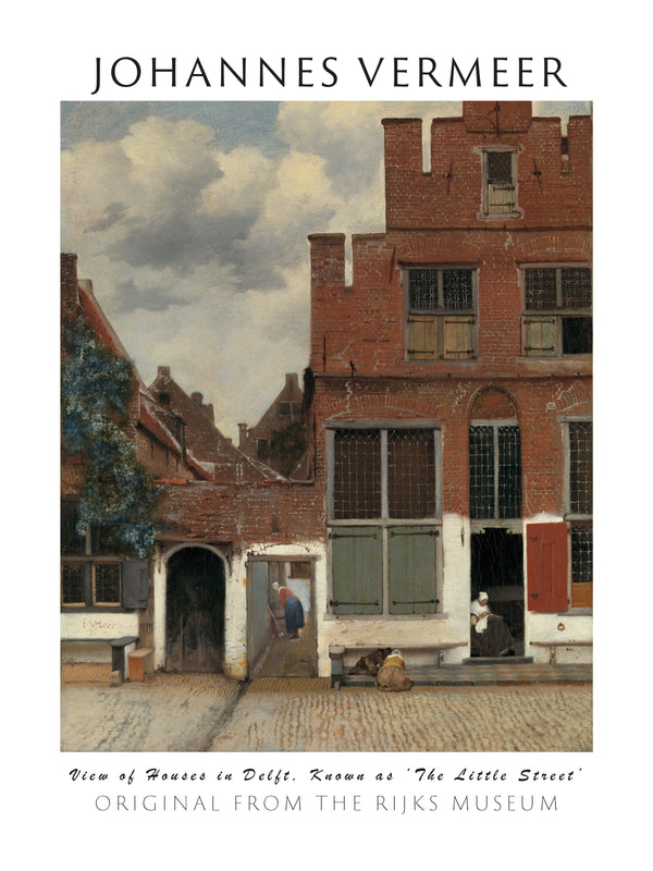 Johannes Vermeer - Delft'teki Küçük Sokak Olarak Bilinen Evlerin Görünümü fine art baskı