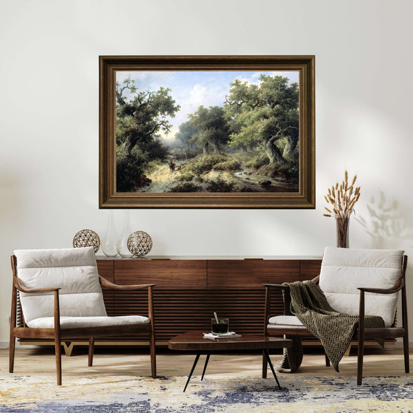 Jacob Cremer - Yolcularla Orman Manzarası Çerçeve
