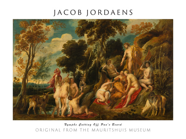 Jacob Jordaens-Pan’ın Sakalını Kesen Nymfler fine art baskı