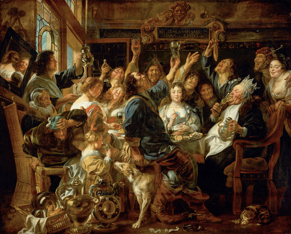 Jacob Jordaens - Fasulye Kralının Şöleni tablo