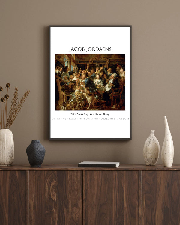 Jacob Jordaens - Fasulye Kralının Şöleni çerçeve
