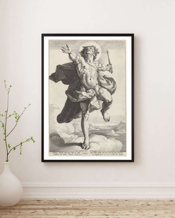 Jacob Matham - Helios Olarak Apollon fine art baskı