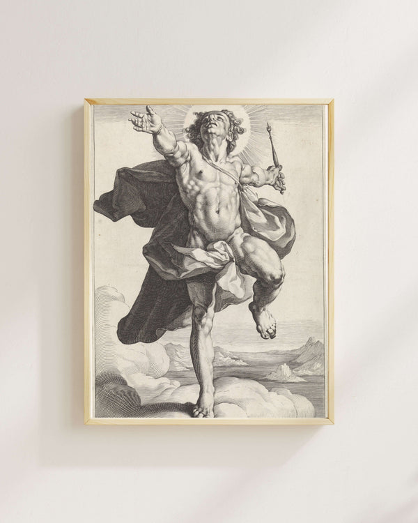 Jacob Matham - Helios Olarak Apollon fine art baskı