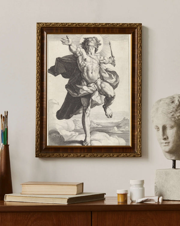 Jacob Matham - Helios Olarak Apollon fine art baskı