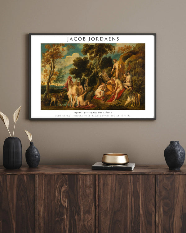 Jacob Jordaens-Pan’ın Sakalını Kesen Nymfler çerçeve