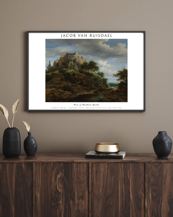Jacob van Ruisdael-Bentheim Kalesi Manzarası çerçeve