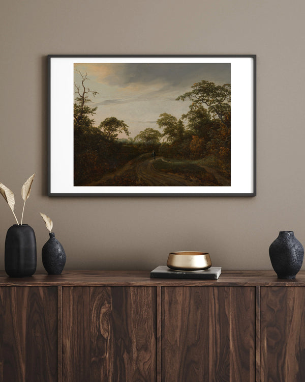 Jacob van Ruisdael - Alacakaranlıkta Orman Yolunda