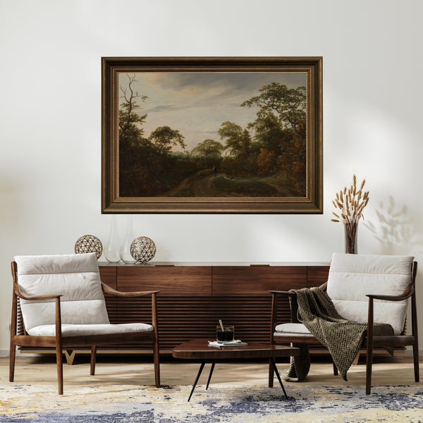 Jacob van Ruisdael - Alacakaranlıkta Orman Yolunda