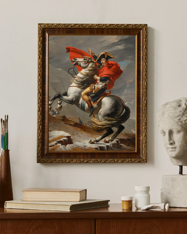 Jacques Louis David - Büyük St. Bernard Geçidi'nde Napolyon çerçeve