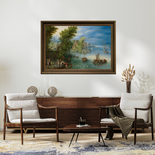 Jan Brueghel the Elder - Nehir Manzarası Fine Art Baskı