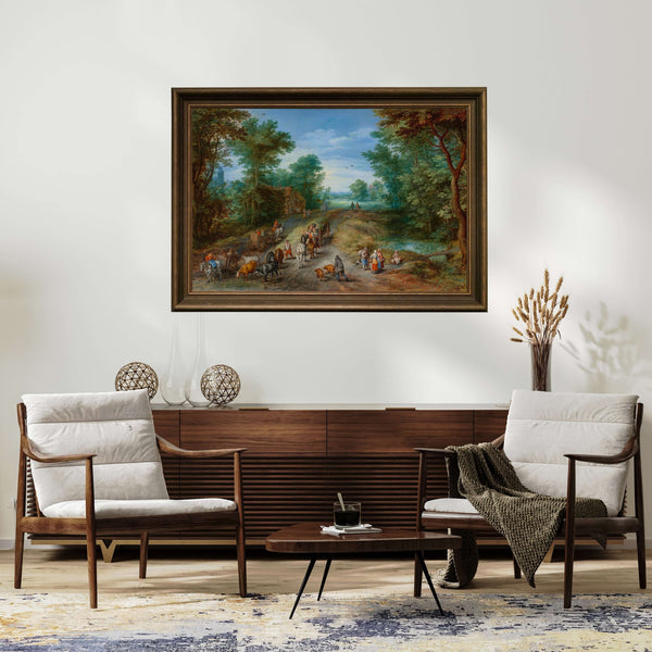 Jan Brueghel the Elder - Gezginli Orman Manzarası Fine Art Baskı