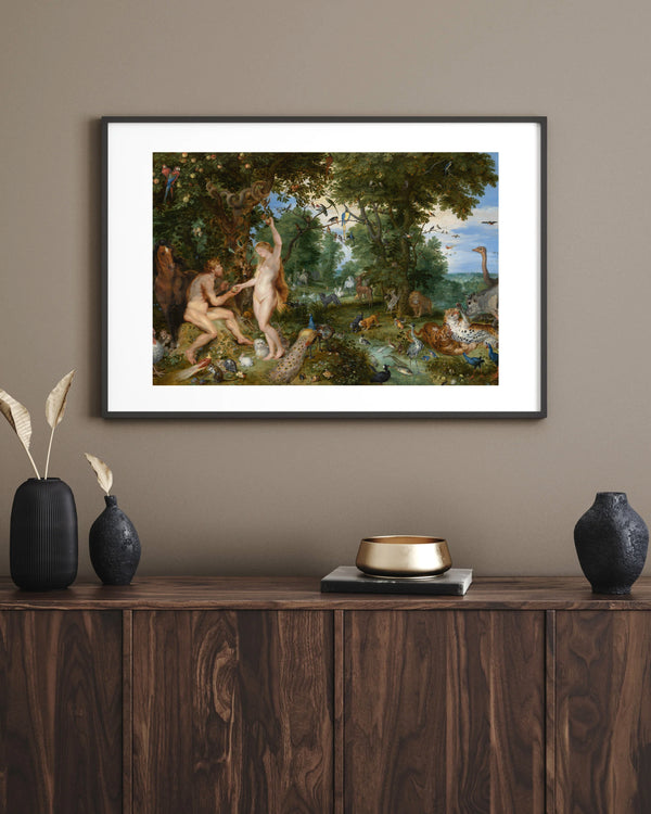 Jan Brueghel the Elder & Peter Paul Rubens - Aden Bahçesi çerçeve