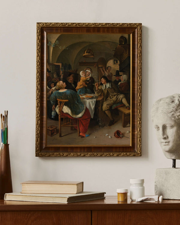 Jan Havicksz. Steen - Aile Sahnesi Çerçeve