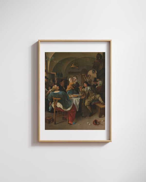 Jan Havicksz. Steen - Aile Sahnesi Fine Art Baskı