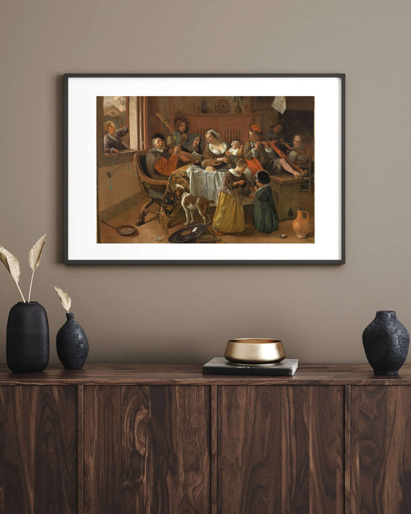 Jan Havicksz. Steen - Neşeli Aile Fine Art Baskı