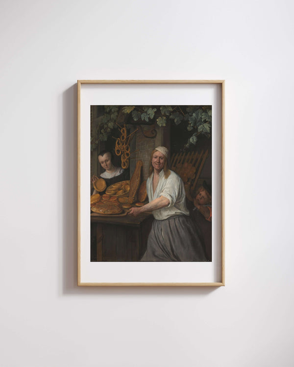 Jan Havicksz. Steen - Fırıncı Çifti Fine Art Baskı